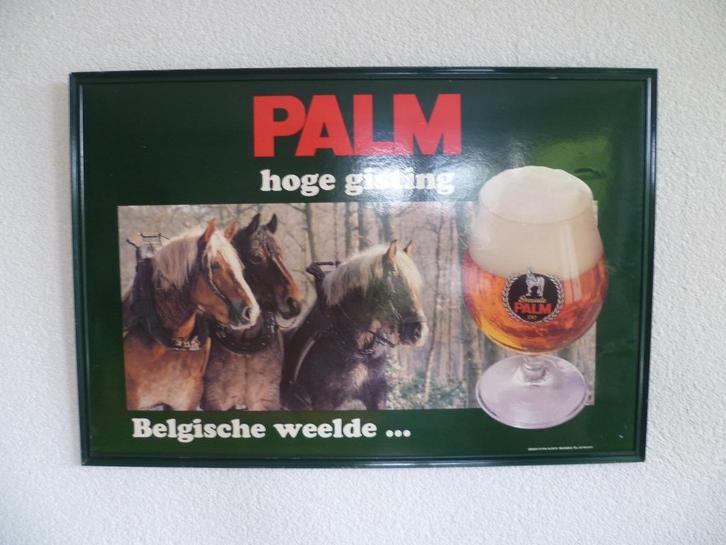 KARTONNEN RECLAME BORDJE"PALM HOGE GISTING"JAREN 80/90, Verzamelen, Merken en Reclamevoorwerpen, Zo goed als nieuw, Reclamebord