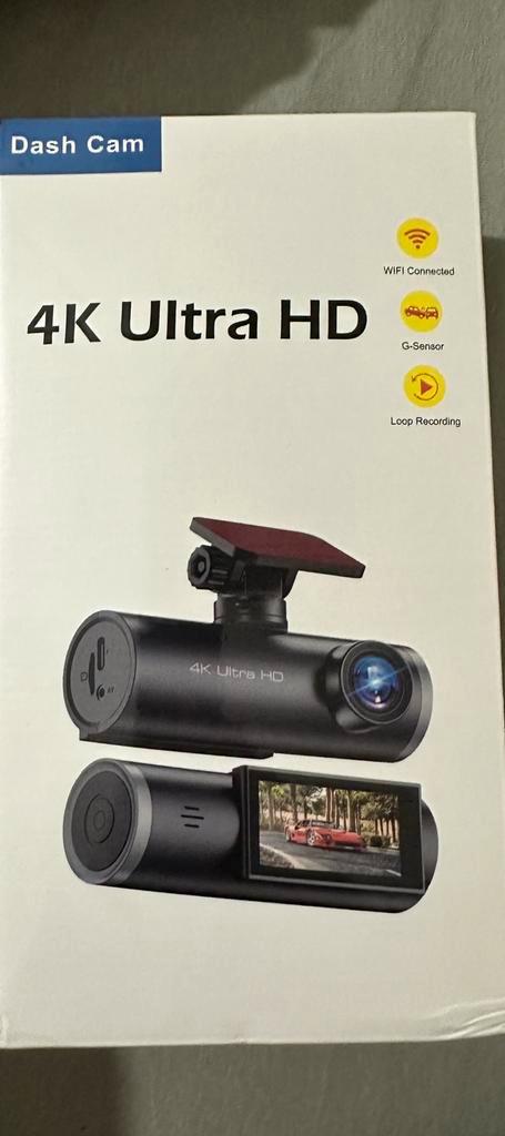 Dash Cam 4K Front + Rear – 128GB, Auto diversen, Dashcams, Nieuw, Ophalen