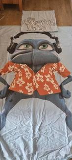 katoenen dekbedovertrek 1-persoons met tekening, Gebruikt, Dekbedovertrek, Ophalen of Verzenden, Jongetje of Meisje