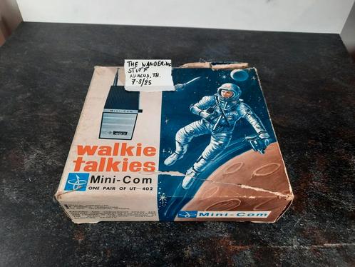 Vintage Set van walkie talkies mini-com ut-402, Telecommunicatie, Portofoons en Walkie-talkies, Gebruikt, Portofoon of Walkie-talkie