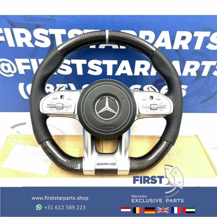 AMG CARBON STUUR + AIRBAG A45 CLA45 C63 E63 GLC63 GLE63 GT63, Auto-onderdelen, Besturing, Mercedes-Benz, Gebruikt, Verzenden