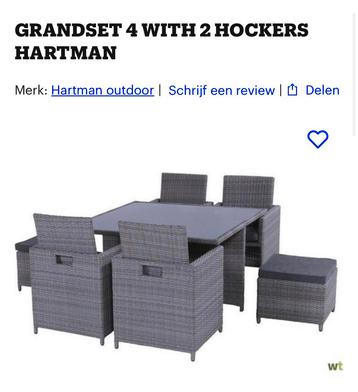 Hartman tuinset met kussens in goede staat beschikbaar voor biedingen
