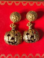 Moschino, boucles d’oreilles citrouille, halloween, Comme neuf, Autres matériaux, Or