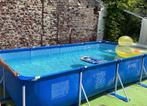 Intex zwembad - family frame pool- 450-220-84, 400 cm of meer, Rechthoekig, 80 tot 120 cm, Opzetzwembad