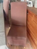 6 Eetkamerstoelen, Huis en Inrichting, Stoelen, Ophalen, Hout, Gebruikt, Bruin
