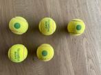 5 tennisballen technifibre soft groen, Sports & Fitness, Tennis, Balles, Utilisé, Enlèvement ou Envoi