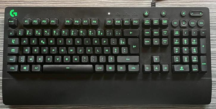 LOGITECH Gamingtoetsenbord G213 Prodigy Azerty BE, Computers en Software, Toetsenborden, Zo goed als nieuw, Azerty, Bedraad, Gaming toetsenbord
