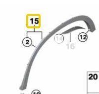 Wiel scherm rand lijst links achter BMW X1 serie F48 + LCi 5, Auto-onderdelen, Carrosserie, Spatbord, BMW, Gebruikt, Herkomst onderdeel bekend