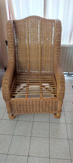 Fauteuil rotin vintage, Huis en Inrichting, Fauteuils, Ophalen, Gebruikt, 75 tot 100 cm, Riet of Rotan