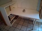 Rekje met bureautafel., Huis en Inrichting, Bureaus, Ophalen, Gebruikt
