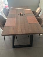 Designtafel van Lucas loftinterieur met 4 stoelen, Huis en Inrichting, Tafels | Eettafels, Ophalen, Nieuw, Vier personen, Rechthoekig