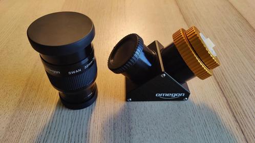 Objectief Omegon Swan 32mm 70 + hoekspiegel 2", TV, Hi-fi & Vidéo, Matériel d'optique | Télescopes, Neuf, Pièces ou Accessoires