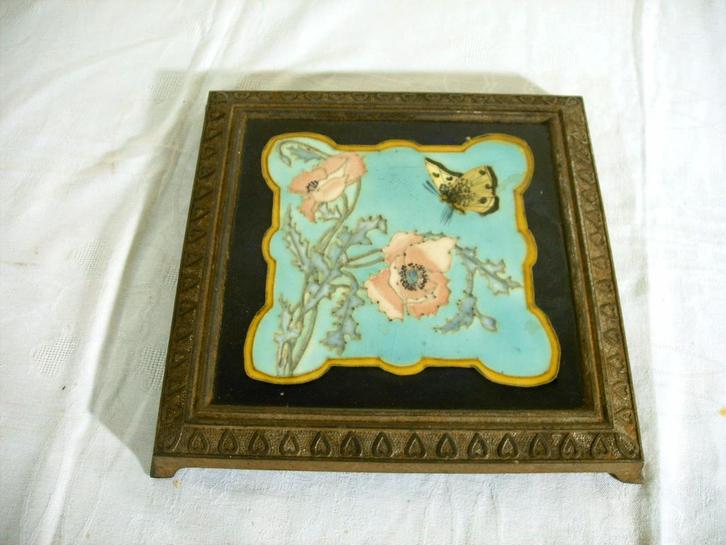 Sous-verre émaillé ancien., Antiquités & Art, Antiquités | Email, Enlèvement ou Envoi