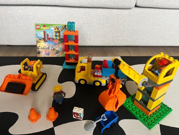 Lego duplo Grote bouwplaats 10813, Kinderen en Baby's, Speelgoed | Duplo en Lego, Zo goed als nieuw, Duplo, Complete set, Ophalen of Verzenden