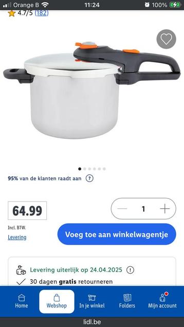 Tefal secure lock 6 liter Nieuw, verkeerd aankoop!!! beschikbaar voor biedingen