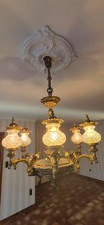Unieke 5-armige messing luster met draken Perfecte staat!, Antiek en Kunst, Ophalen