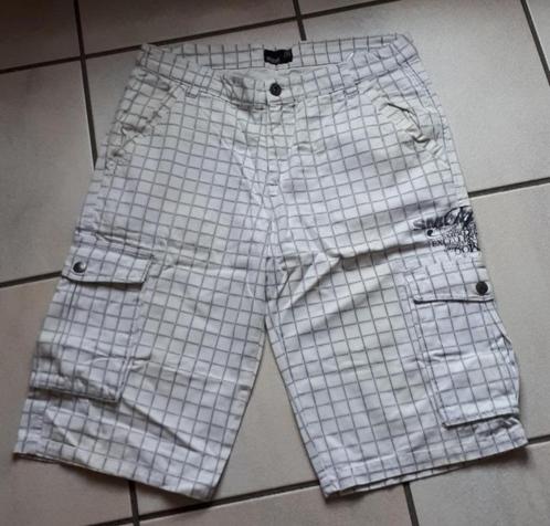 Heren - Bermuda - New Yorker - wit/zwart - maat M - € 1.00, Kleding | Heren, Broeken en Pantalons, Gedragen, Maat 48/50 (M), Wit