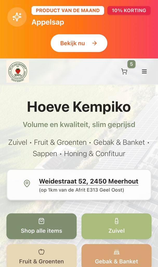 Fruitsap en aardbeien 2026 kempen, Diversen, Levensmiddelen, Ophalen