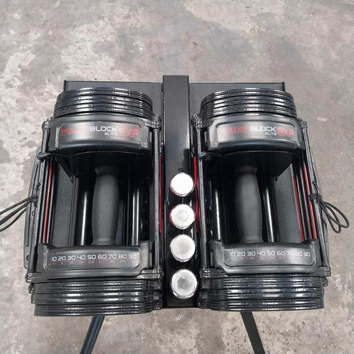 Powerblock EXP elite  verstelbare dumbells + opbergrek, Sport en Fitness, Fitnessmaterialen, Zo goed als nieuw, Ophalen