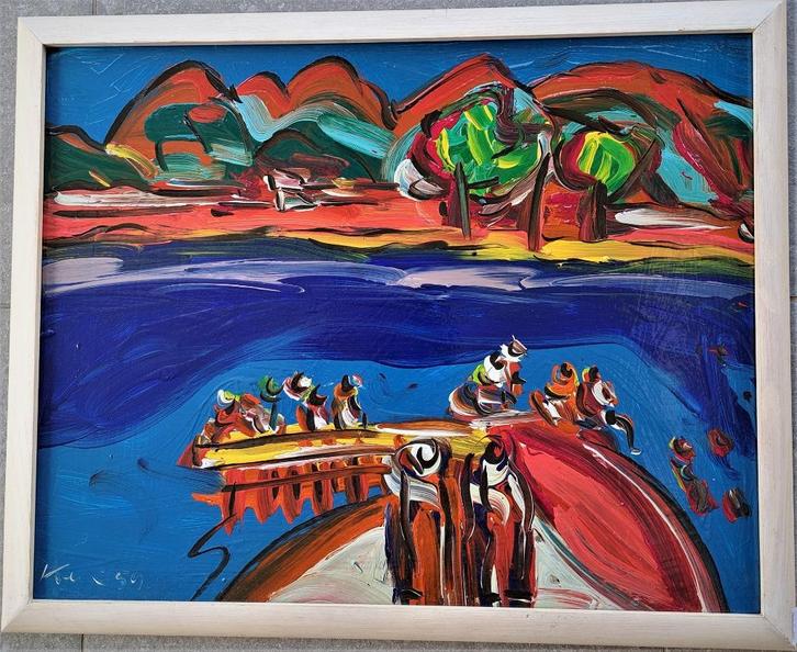 Keil Peter Robert Prachtig kleurrijk werk gesigneerd, Antiek en Kunst, Kunst | Schilderijen | Modern, Ophalen