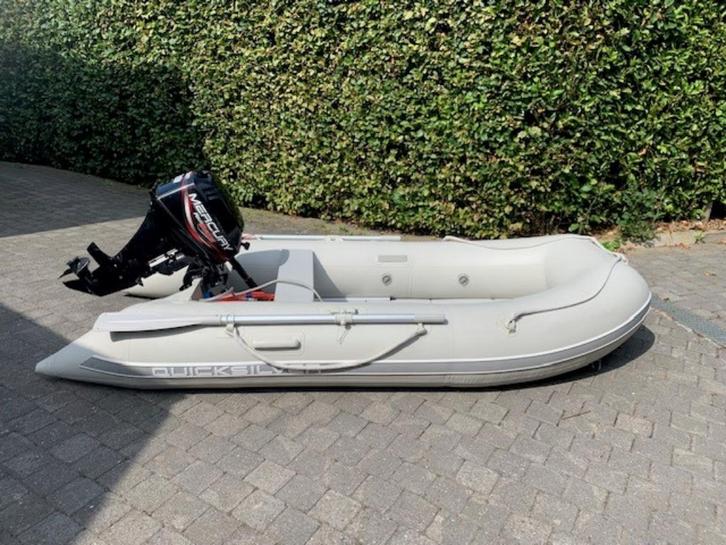 opblaasbare boot, Watersport en Boten, Rubberboten, Zo goed als nieuw, Quicksilver, Hout, Minder dan 70 pk, Benzine, Ophalen