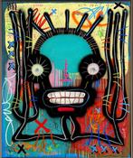 The Big Fat Boy: uniek werk op canvas, Ophalen of Verzenden