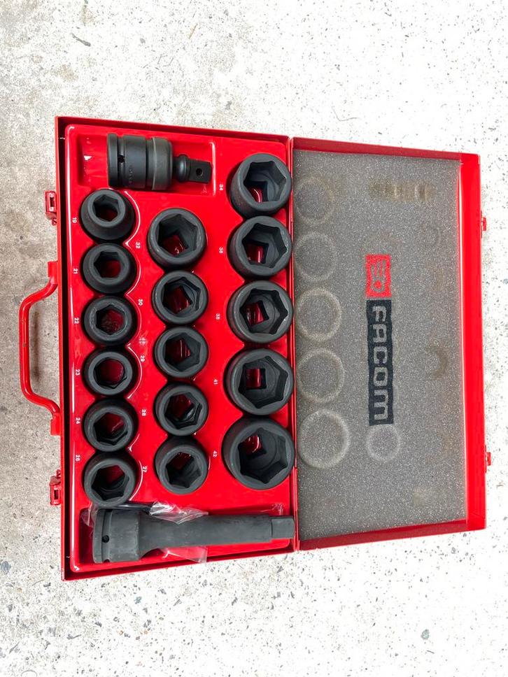 Facom Impact Doppenset NK.500E – 19 t/m 42 mm (ongebruikt), Doe-het-zelf en Bouw, Gereedschap | Machine-onderdelen en Toebehoren