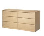 Cherche commode Ikea malm ., Enlèvement, Comme neuf, Chêne
