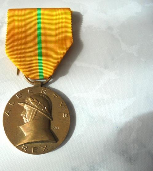 medaille koning Albert I (1909-1934)Fab. Fisch brussel, Verzamelen, Militaria | Algemeen, Overige soorten, Lintje, Medaille of Wings