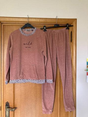 Roestklerurige pyjama in tricot, Eskimo, 16 jaar (gedragen) beschikbaar voor biedingen
