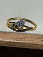 Ring in geel en wit goud diamanten., Ophalen of Verzenden, Nieuw, Wit, Goud