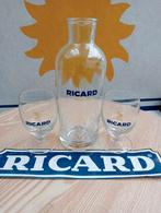 Glazen Ricard 17 CL en karaf met zelfde logo, Ophalen of Verzenden, Nieuw, Waterglas