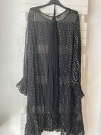 Zwart / zilver jurk 46-48 met onderjurk, Ophalen of Verzenden, Zo goed als nieuw