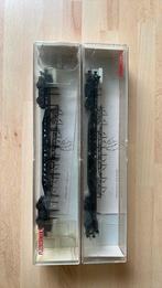 Set van 2 platte wagons DB Fleischmann, Ophalen, Gebruikt, Gelijkstroom, Fleischmann