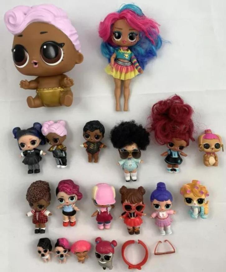 L.O.L. Surprise MGA LOL 18 st. poppen met toebehoren partij, Verzamelen, Poppetjes en Figuurtjes, Zo goed als nieuw, Verzenden