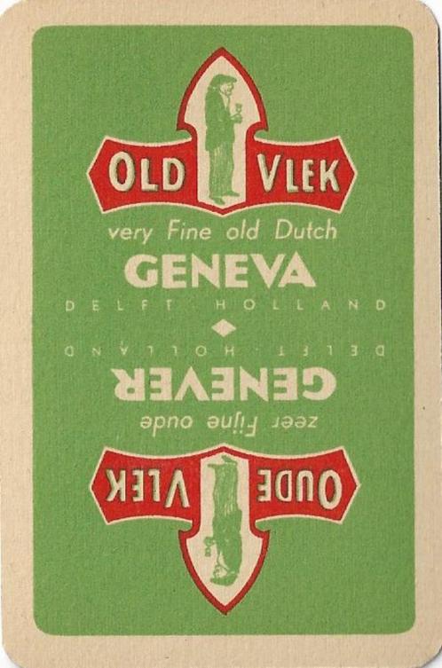 Joker met OUDE VLEK Jenever / Distilleerderij reclame 02, Verzamelen, Speelkaarten, Jokers en Kwartetten, Zo goed als nieuw, Joker(s)
