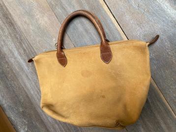 Longchamp camel leren draagtas model Le Pliage Vintage beschikbaar voor biedingen