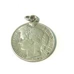 France ancienne pièce 835 pendentif en argent 50 cent 1895 A, Bijoux, Sacs & Beauté, Enlèvement ou Envoi, Utilisé, Argent, Argent