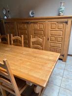 Eiken eetplaats, massief, Ophalen, Gebruikt, Landelijk, 4 tot 6 stoelen