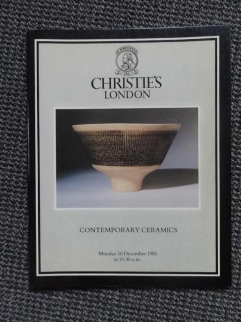Contemporary Ceramics. Christie's London,16 december 1985, Boeken, Kunst en Cultuur | Fotografie en Design, Gelezen, Verzenden