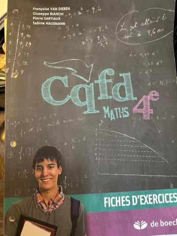 MATHS- Cqfd maths 4 - FICHES EXERCICES- de boeck NEUF disponible aux enchères