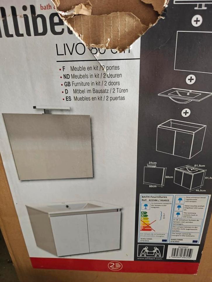 Badmeubel Livo Allibert, Huis en Inrichting, Badkamer | Badkamermeubels, Zo goed als nieuw, Ophalen