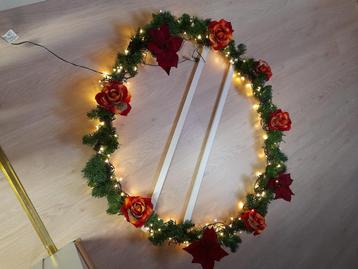 2 kerstkransen met verlichting etc... tegen ieder bod beschikbaar voor biedingen