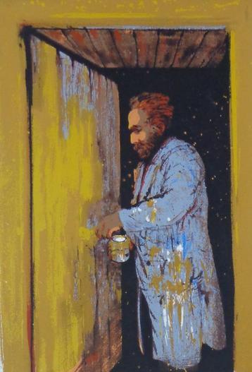 HUGO  HEYRMAN / VINCENT VAN GOGH / KLEURLITHO / 89x63cm SIG beschikbaar voor biedingen