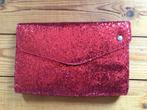 Rode glitter handtas, Handtassen en Accessoires, Tassen | Damestassen, Handtas, Gebruikt, Ophalen of Verzenden, Rood