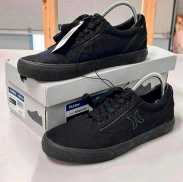 Hurley Men's Arlo Lace Canvas Sneakers maat 43 nieuw Zwart beschikbaar voor biedingen