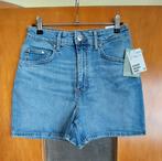 NEUF - Short en jean taille haute, S, Ophalen, H&M, Kort, Blauw