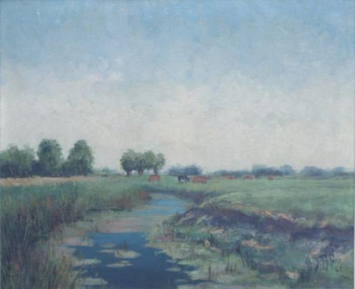 Michel Depypere (1923-1978): Zoutenaaie (O/D, 81 x 71 cm), Antiek en Kunst, Kunst | Schilderijen | Klassiek, Ophalen of Verzenden