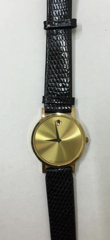 SWISS Museum MOVADO watch Gold Unisex - leather strap beschikbaar voor biedingen