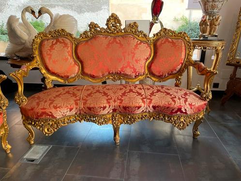 Beau salon baroque original avec sièges en forme de cœur, Antiquités & Art, Antiquités | Meubles | Chaises & Canapés, Enlèvement ou Envoi